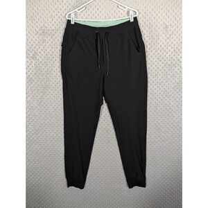 Birddogs Performance Lined Joggers Men's XL Black Mint Green Lined Pants EUC